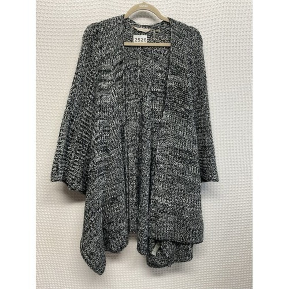 Soft Surroundings Missy Black/White Open Front Cardigan Women One Size China